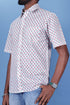 Slim Fit Cambric Cotton Men’s Half  Sleeved Shirt In Floral Print